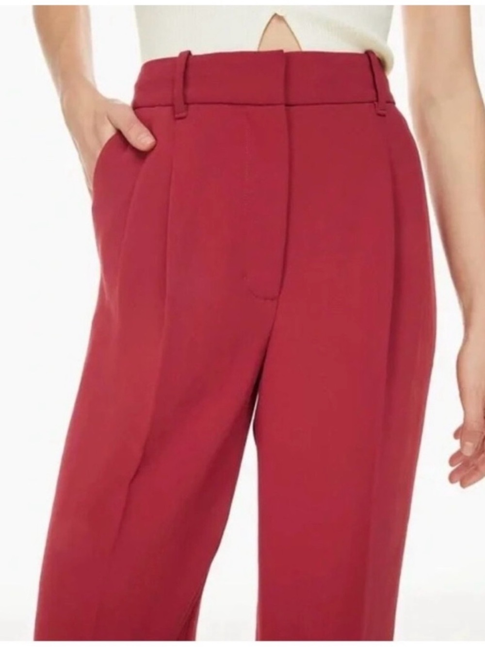 Aritzia Wilfred Effortless Pant Red/Rust Trousers 0